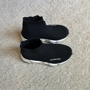 Balenciaga kids toddler sock shoes in black size 10c